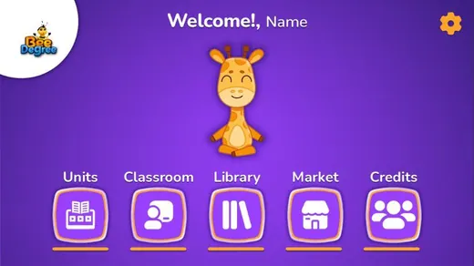 The Bee Degree home screen